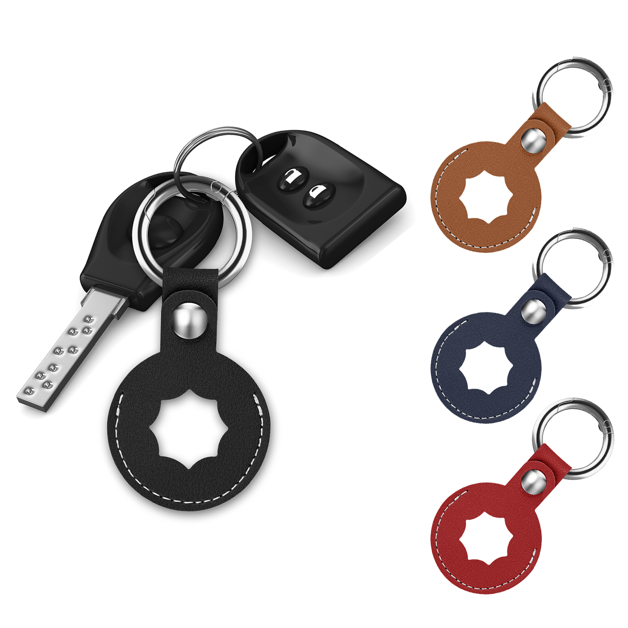 SafePod Leather Keychain Holder